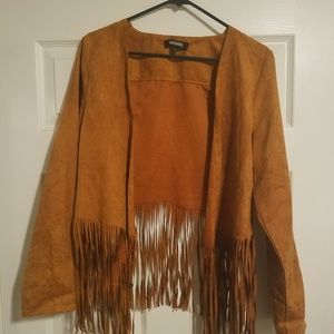 Suede fringe jacket